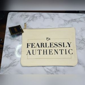 Makeup canvas cosmetic bag